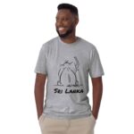 Minimalist Seated Elephant design T-Shirt with cultural flair