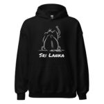 Stylish Seated Elephant Hoodie with Sri Lankan design