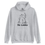 Seated Elephant Hoodie with Sri Lankan design