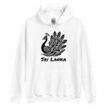 Custom Sri Lankan Hoodie with vibrant peacock design