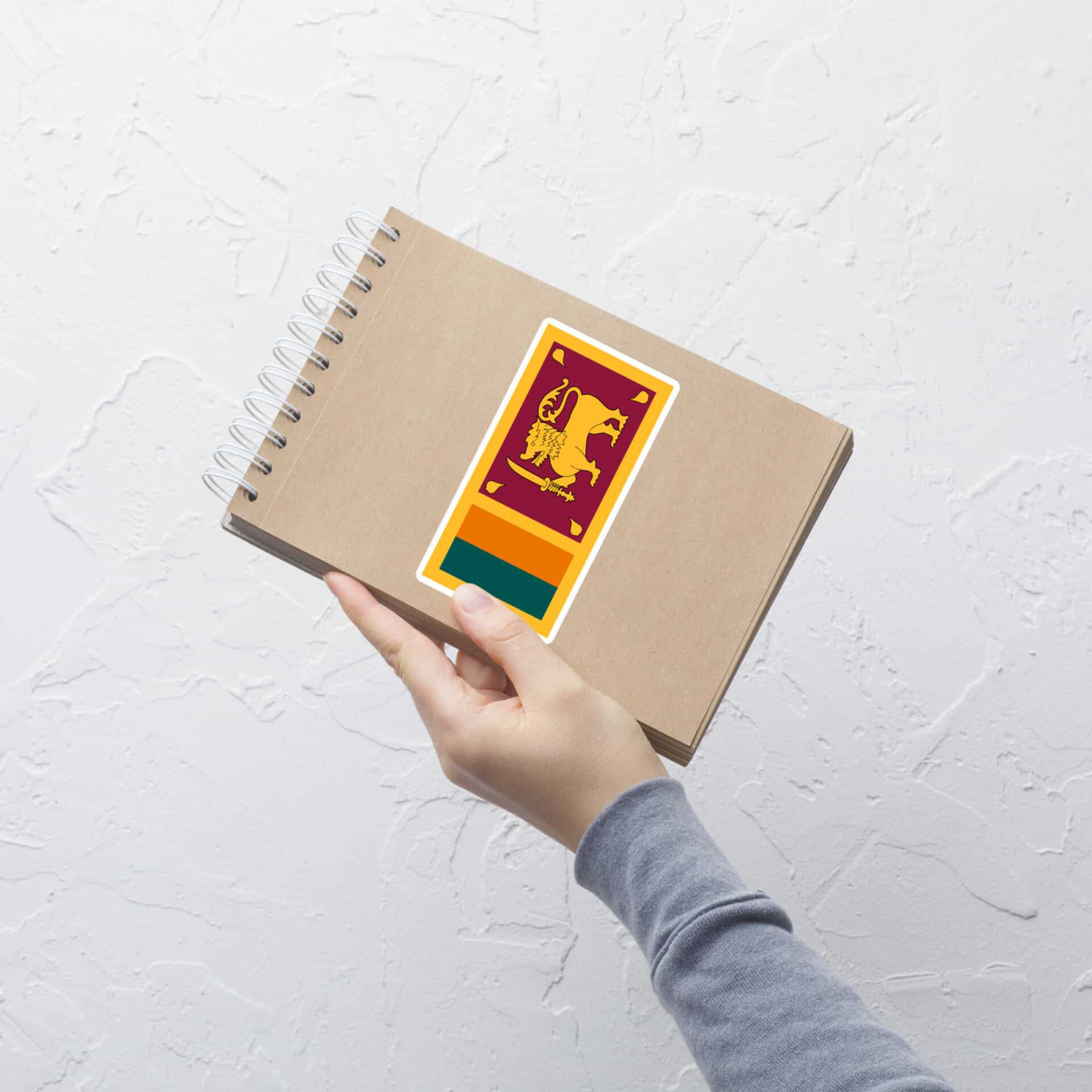 Eco-friendly Sri Lankan flag sticker for travel gear and personal decor