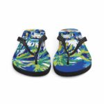 Eco-friendly Sri Lankan flip-flops with authentic tuk-tuk designs for beach wear