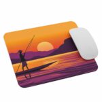 Handcrafted Sri Lankan mouse pad with premium fisherman artwork
