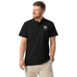 Sri Lankan heritage polo t-shirt in classic midnight black design