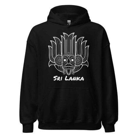 Authentic Sri Lankan Yaka Hoodie worn by model displaying cultural pride