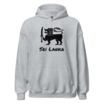 Sri Lankan Flag Lion Hoodie showing detailed lion emblem design