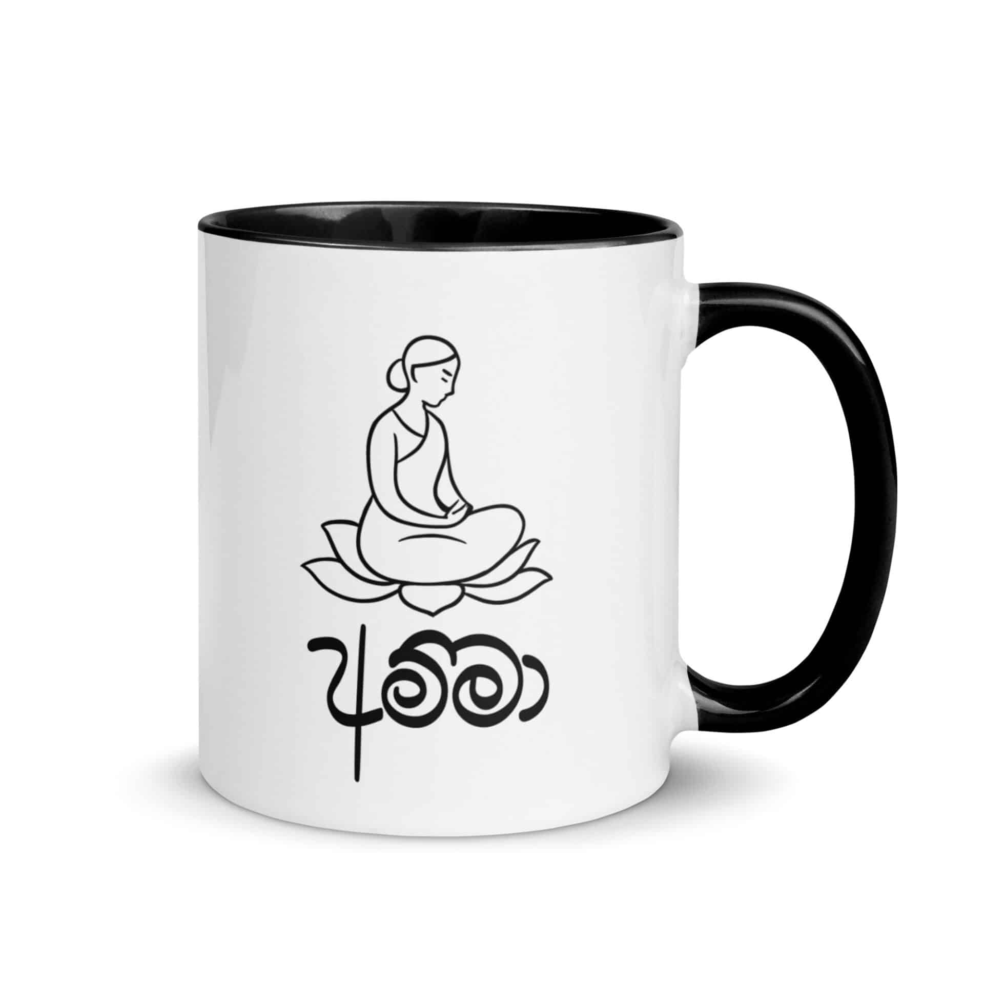 Traditional Sri Lankan Amma mug with artistic lotus detail