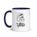 Amma Mug with custom line art and lotus theme