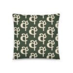 Close-up of Sinhala Ligature Pillow "අ" – Modern Sri Lankan Merch