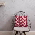 Sinhala Ligature Accent Pillow in Red – Sri Lankan Pillows Range
