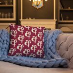 Red Sinhala Pillows – Decorative Pillow with Sinhala Letter