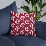 Sinhala Ligature Pillow “අ” Red – Sri Lankan Merch Accent Pillow