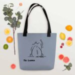 Sri Lankan Tote Bags – Seated Elephant Tote Bag front view