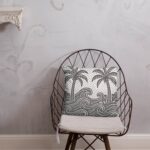 Authentic Sri Lankan beach scene decorative cushion