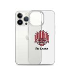 Colourful traditional Yaka mask art on a clear iPhone protective case.