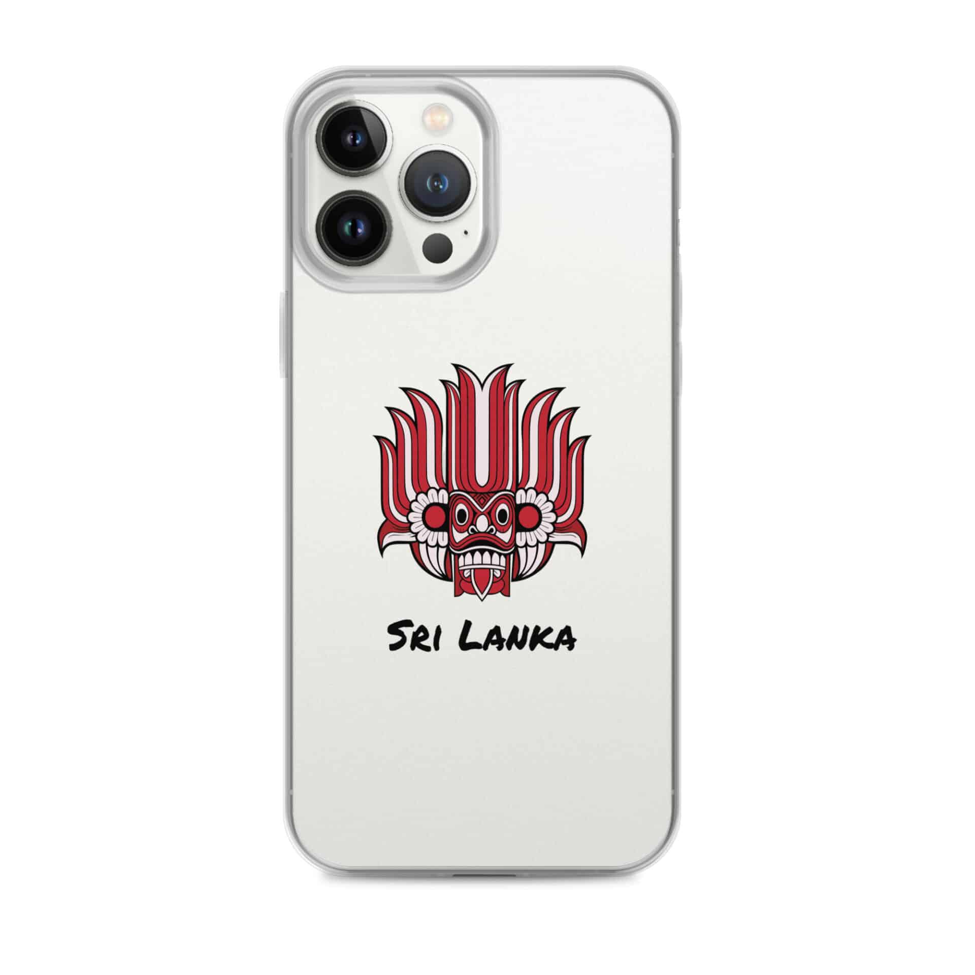 Wireless charging compatible iPhone inside the Sri Lankan Yaka Clear Case.