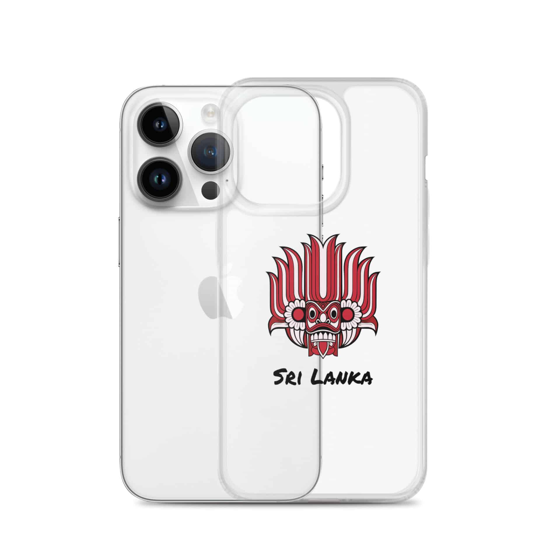 Sri Lankan Phone Cases: The colourful Yaka design shown during a video call.