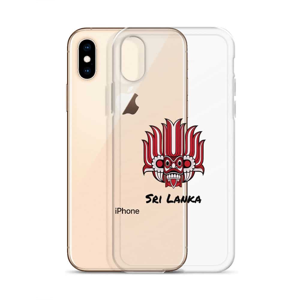 The Colourful Sri Lankan Yaka Clear Case paired with a matching tote bag.