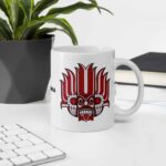 Dishwasher-safe Sri Lankan Mugs with traditional Yaka devil design