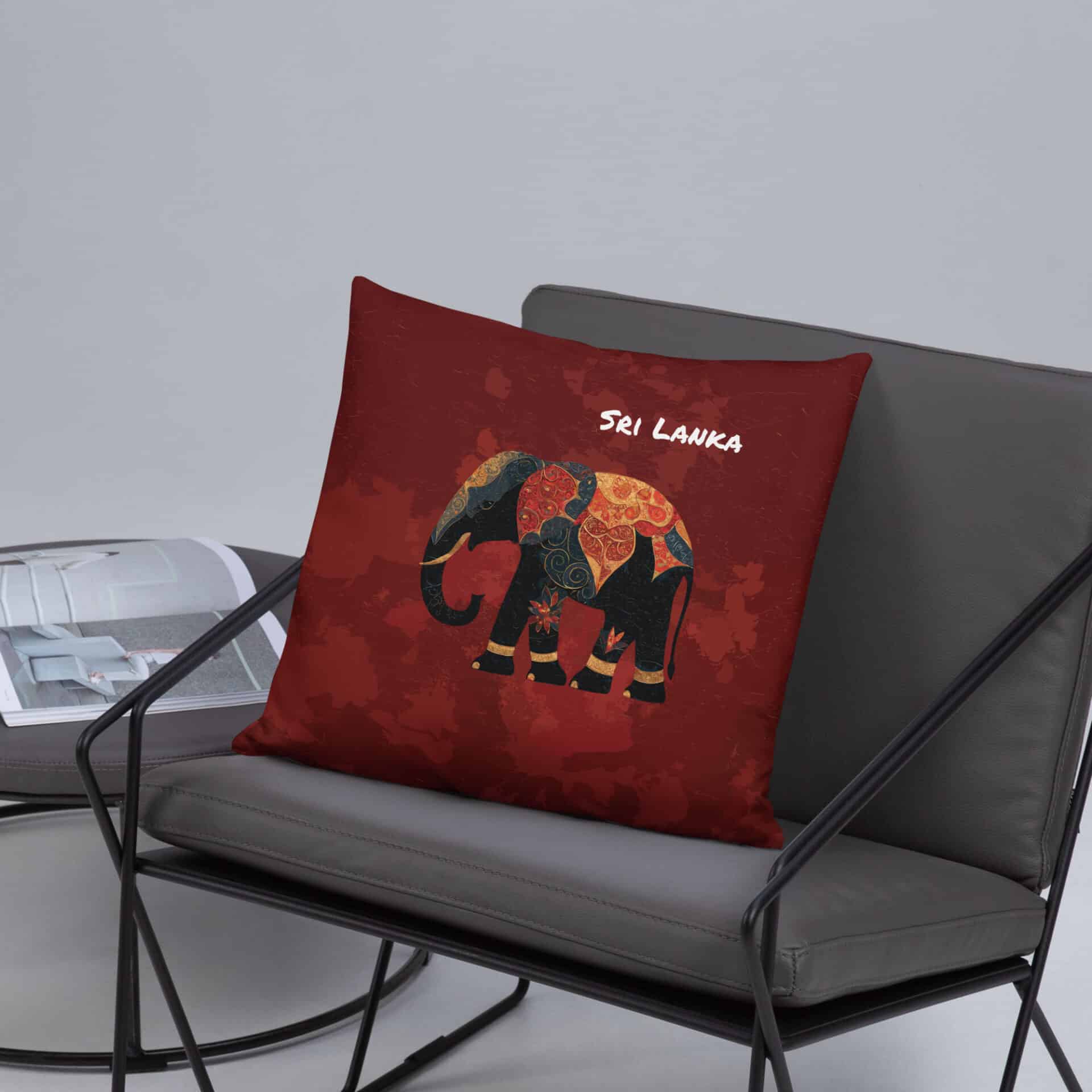 A beautifully made bed styled with the Cinnamon Tusker Pillow, enhancing the bedroom decor.