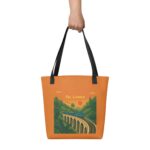 Close-up on the strong, natural cotton bull denim handles of the Nine Arches Whistle Tote Bag.