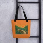 The Nine Arches Whistle Tote Bag, a perfect example of unique Sri Lankan Gifts for friends and family.