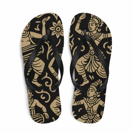 Serendib Flip-Flops with traditional Sri Lankan pattern for beach days