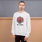 Breathable and cosy Sri Lankan Yaka Sweatshirt in daylight shade, a meaningful addition to Sri Lankan Merch