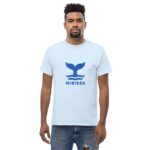 Sri Lankan merch Mirissa t-shirt with blue whale tail design