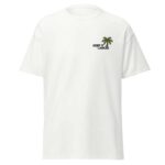 Keep It Lankan T-Shirt flat lay in White colour - premium embroidered Sri Lankan merch